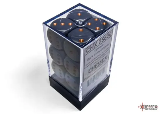 Opaque Dark Grey/Copper 16Mm D6 Dice Block (12 Dice) 1