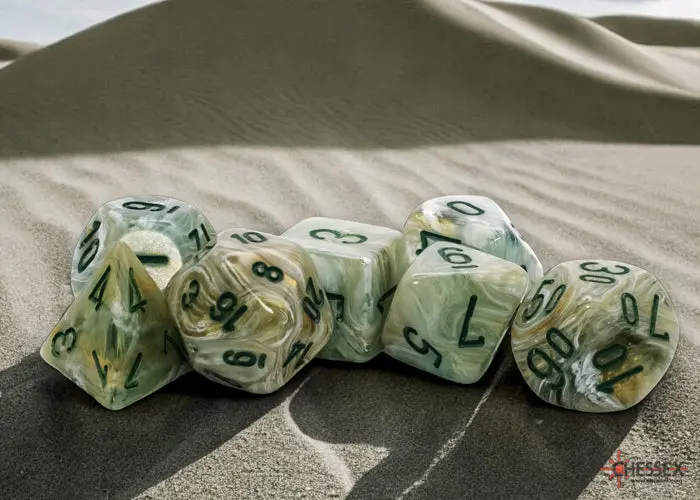 Marble Mega-Hedral Green/Dark Green 7-Die Set 1