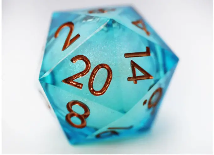 33Mm Sharp Edge Liquid Core D20 - Ocean Swirl 1