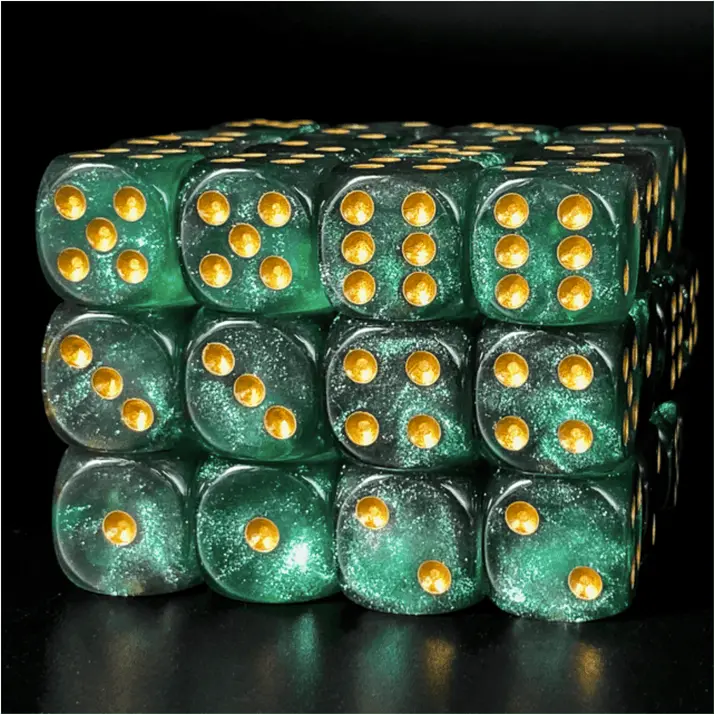 12 Piece Pip D6's - Evergreen Forest 1
