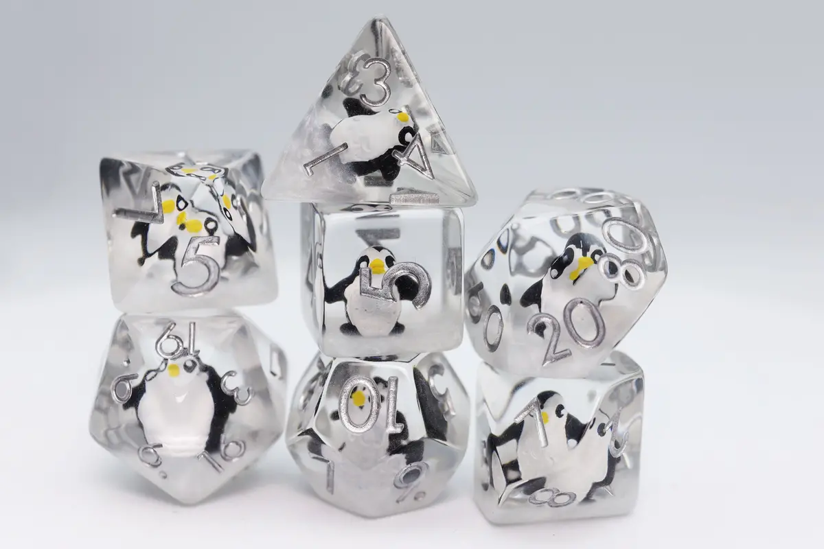 Baby Penguin Rpg Dice Set 1