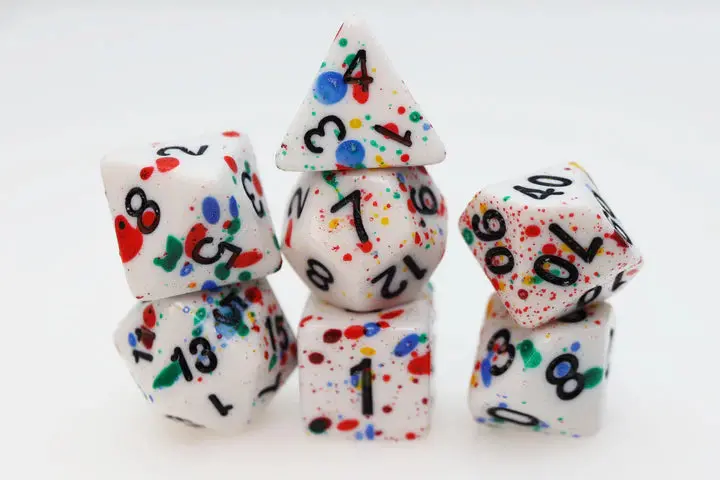 Paint Splatter Rpg Dice Set 1