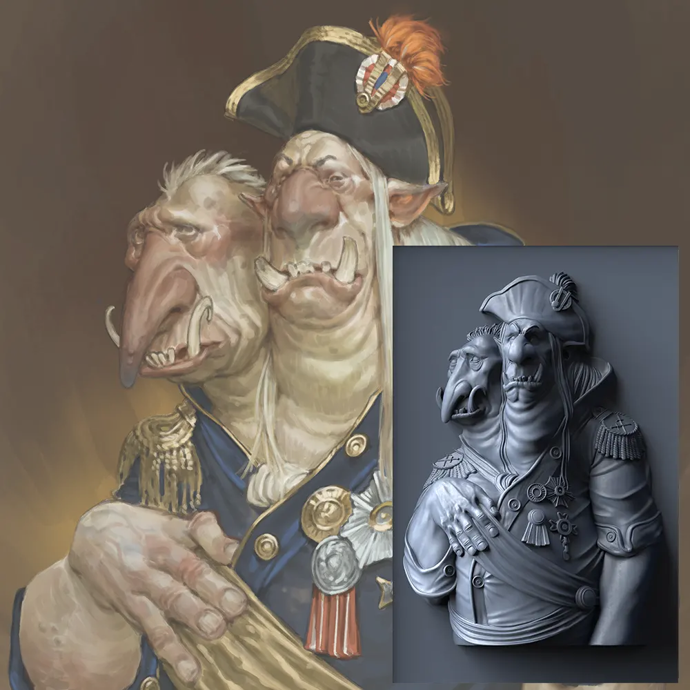 Texture Trainer Frameable #3 - General Private Kronk & Thrug 1