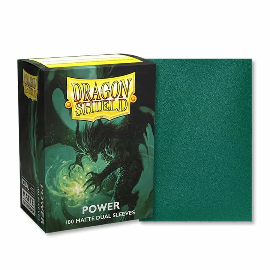 Dragon Shields: (100) Dual Matte Metallic Green: Power 1