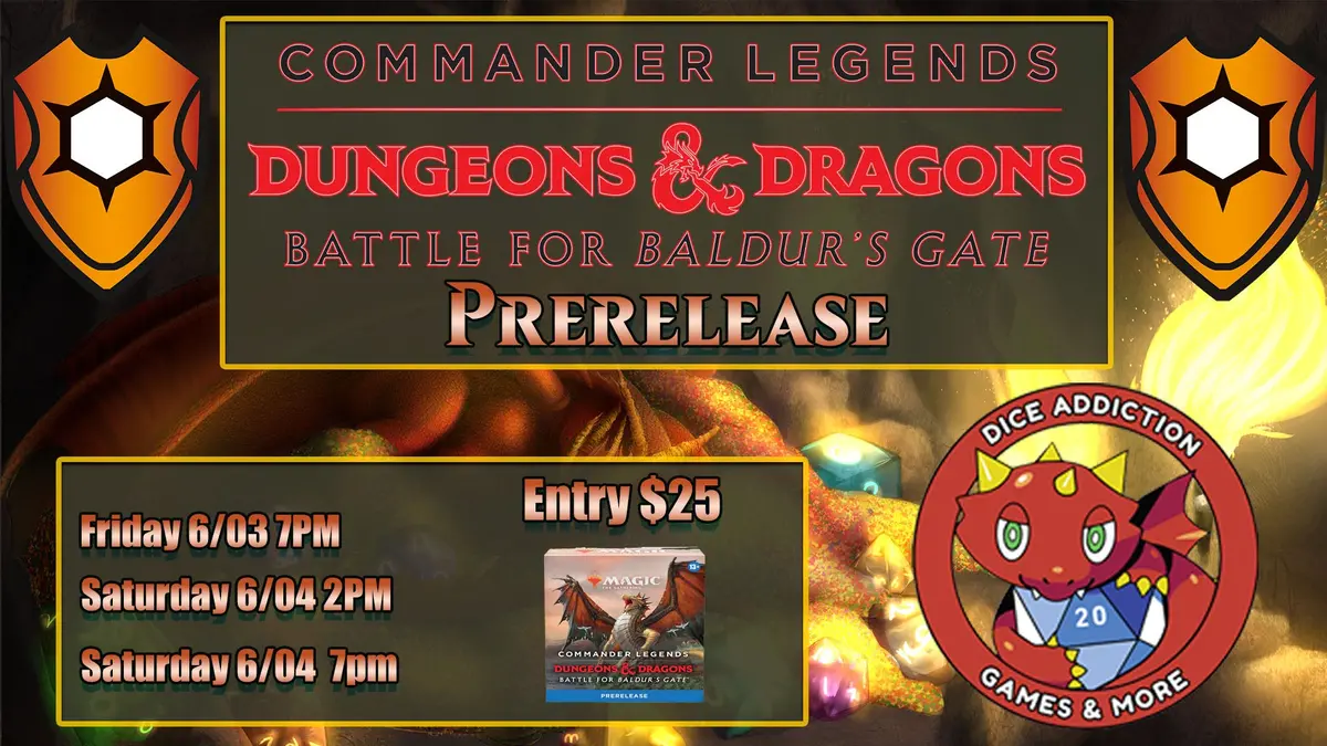 Commander Legends: Battle For Baldur's Gate Prerelease Friday 7Pm Ticket 1