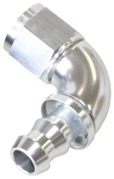 510 Series Full-Flow Tight-Bend 90° Push-Lock Hose End – -8An, Stainless Steel 1